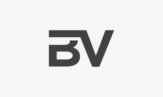 BV letter logo connected concept isolated on white background. vector