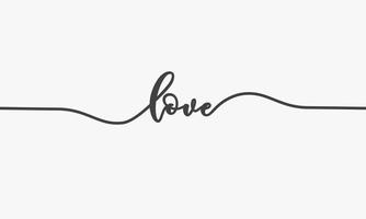 love text script design vector. vector