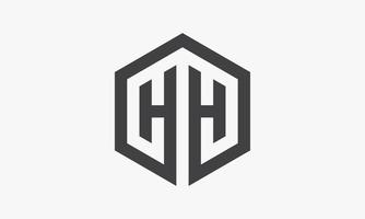HH hexagon letter logo isolated on white background. vector