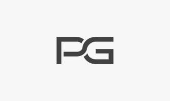 PG letter logo isolated on white background. vector