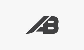 AB letter logo concept isolated on white background. vector