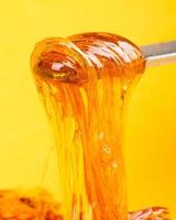 detail of resin of marijuana concentrate on dabbing tool photo