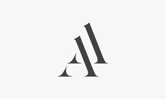 AA letter logo concept isolated on white background. vector