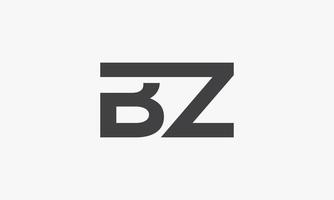 BZ letter logo connected concept isolated on white background. vector