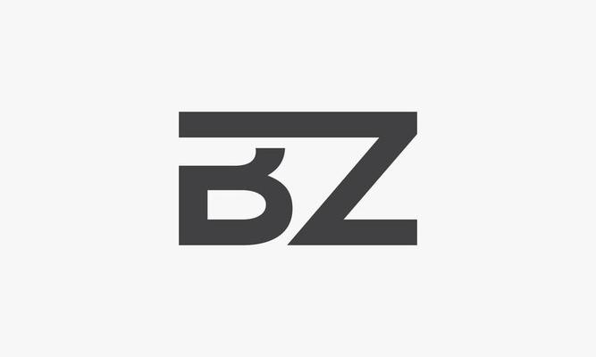 Bz Letter Logo Connected Concept Isolated On White Background Vector Art At Vecteezy