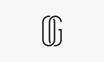 OG letter logo isolated on white background. vector