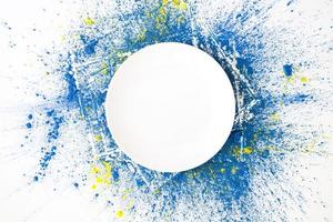 white circle azure yellow bright dry colors