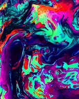 Background design of painted acrylic oil paint fluid liquid color mix of purple and blue with creativity and Modern artwork photo