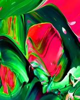 Diseño de fondo de pintura al óleo acrílica pintada de color líquido líquido verde y rosa con creatividad y obras de arte modernas foto