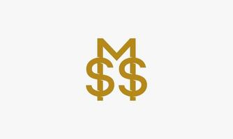 SMS logo dollar design concept. isolated on white background. vector