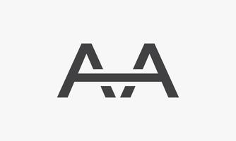 interlocking letters AA logo isolated on white background. vector
