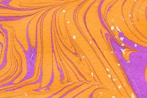 Fondo de tinta abstracta.Texturas de papel de tinta de mármol naranja y púrpura de invierno sobre fondo blanco de acuarela.Papel tapiz para diseño web y de juegos. foto