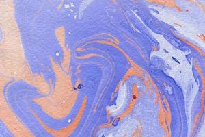 Fondo de tinta abstracta.Texturas de papel de tinta de mármol azul y naranja de invierno sobre fondo blanco de acuarela.Papel tapiz para diseño web y de juegos. foto