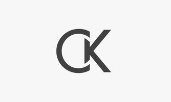 logo letter CK isolated on white background. vector