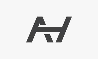 AH letter logo modern concept isolated on white background. vector