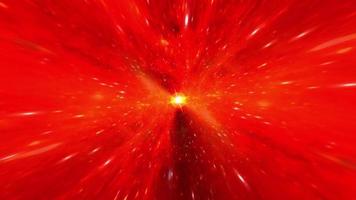 hyperspace warp oranje rode tunnel video