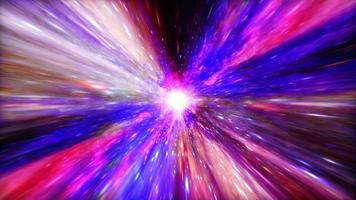 Colorful  hyperspace light speed space warp video