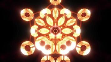 Gold Flickering Light Kaleidoscope video