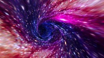 Dark blue multicolored hyperspace warp tunnel video