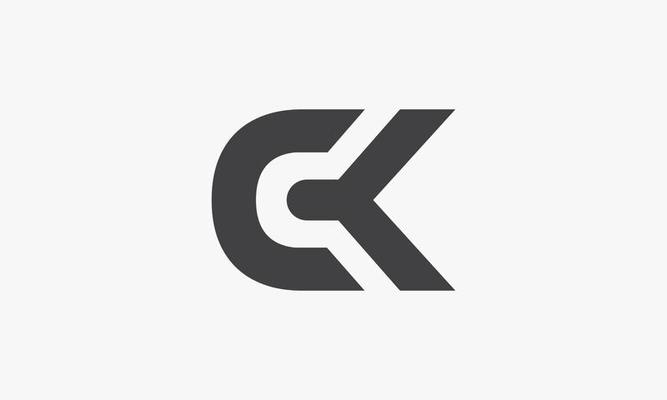 abstract CK letter logo concept isolated on white background.