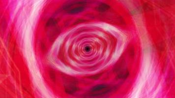 tunnel de cercle de maille hypnotique néon rouge rose video