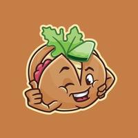 Funky Potato Dish Cartoon Character vector