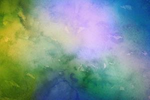 green and blue watercolor colorful bright ink and watercolor textures brushed painted abstract background. brush stroked photo