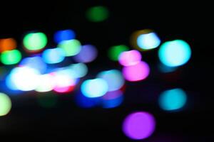 Abstract blur light background.colorful decorating light.abstract light.Beautiful multicolored on black photo