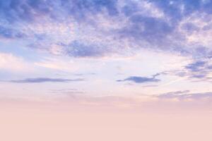 Blue sky with gray and white clouds. sunshine day with blue sky in evening background photo