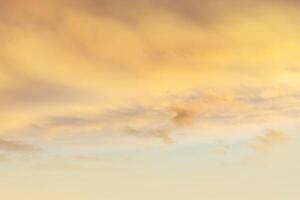 orange sky with orange clouds. sunshine day with blue sky in evening background photo