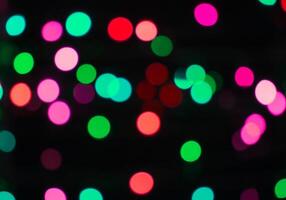 multicolored purple and red and green blur Backdrop and circle background and Abstract circle blur Christmas lights effect photo