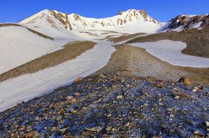 Path to the top of Mount Erciyas in central Anatolia, Turkey. photo