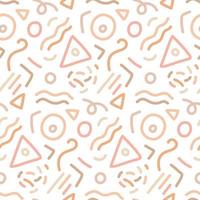 Abstract Retro Memphis Vector Seamless Pattern Design
