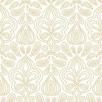 Decorative Elegant Gold Line Vector Seamless Pattern Design