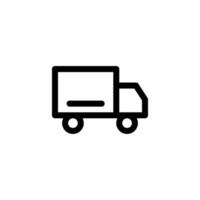 camión de reparto, icono, diseño, vector, símbolo, logístico, transporte, furgoneta, vehículo, camión, para, ecommerce vector