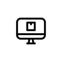 online shopping icon design vector symbol online shop, technology, monitor, computer for ecommerce