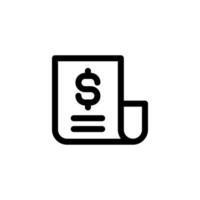 diseño de icono de lista de pago símbolo de vector factura, documento, impuesto, transacción, pago de comercio electrónico