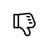 thumbs down icon design vector symbol hand, unlike, dislike, no