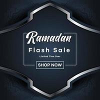 Ramadán venta flash fondo de lujo por tiempo limitado sobre diseño vector