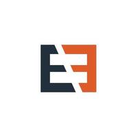 Letter EE electric logo vector icon. The shape of the box which is divided into letters E.