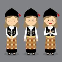 Iceland Character with Various Expression vector