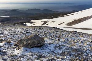 A picturesque view of the stones and mountain ranges of central Turkey photo