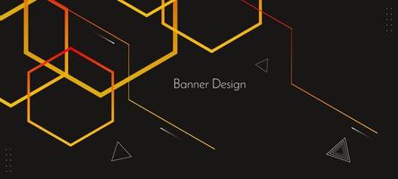 Abstract geometric hexagonal pattern element lines pattern design banner background vector