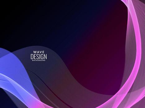 Abstract color flowing stylish wave background illustration pattern vector