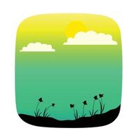 nature landscape illustration vector