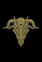 Goat with three eyes artwork illustration vector