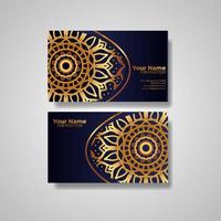 Business Card. Vintage decorative elements. Ornamental floral business cards or invitation with mandala. vector