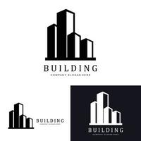 Urban building construction logo icon symbol, house, apartment, city view vector