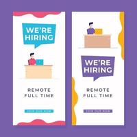 We are hiring join our team banner template vector