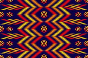 hermoso patrón de arte étnico geométrico tradicional. diseño para alfombras, papel tapiz, ropa, envoltura, batik, tela, ilustración vectorial. figura estilo bordado tribal. vector